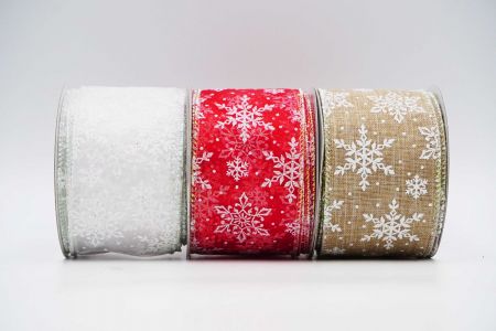 Glitter Snowflakes Wired Ribbon_KF7229.7230 ALL